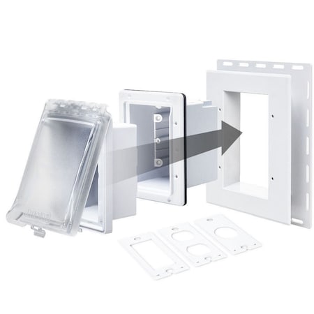 Taymac Weatherproof Cover, Single Gang Box Type, 1 Gang, Non-metallic, In-Use Cover Type MR420CW